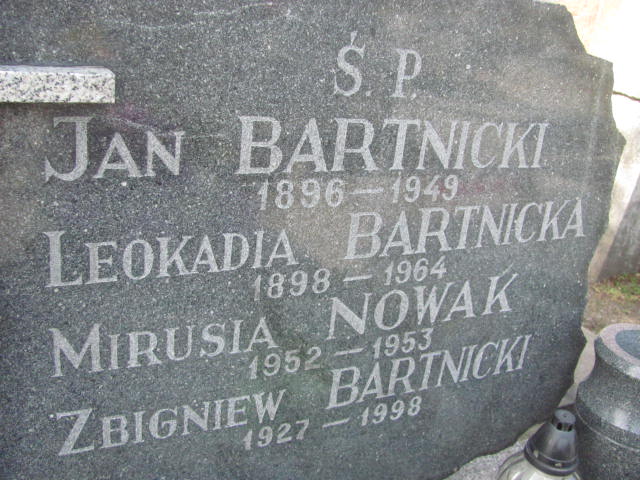 Zbigniew Bartnicki 1926 Mińsk Mazowiecki - Grobonet - Wyszukiwarka osób pochowanych