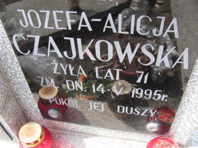 Józefa Alicja Czajkowska Mińsk Mazowiecki - Grobonet - Wyszukiwarka osób pochowanych