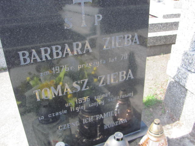 Tomasz Zięba 1895 Mińsk Mazowiecki - Grobonet - Wyszukiwarka osób pochowanych