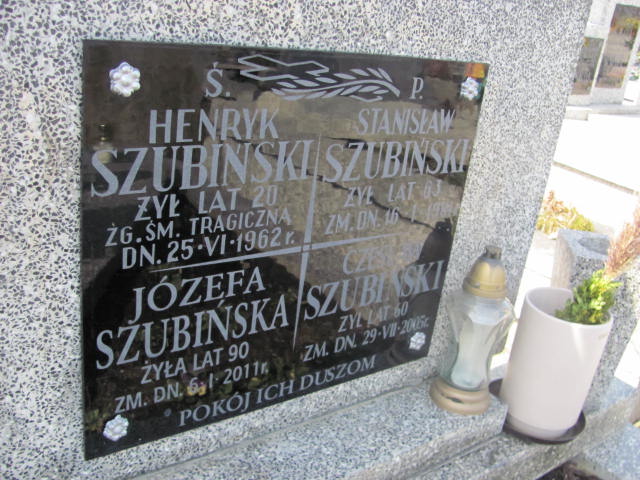 Henryk Szubiński 1942 Mińsk Mazowiecki - Grobonet - Wyszukiwarka osób pochowanych