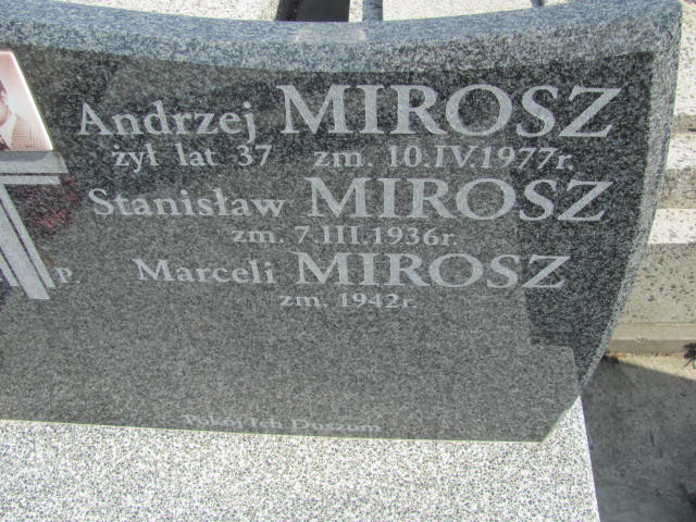 Andrzej Mirosz 1940 Mińsk Mazowiecki - Grobonet - Wyszukiwarka osób pochowanych