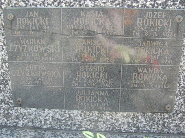 Jan Rokicki 1896 Mińsk Mazowiecki - Grobonet - Wyszukiwarka osób pochowanych