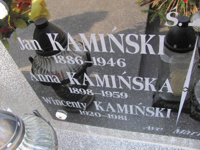Wincenty Kamiński 1920 Mińsk Mazowiecki - Grobonet - Wyszukiwarka osób pochowanych