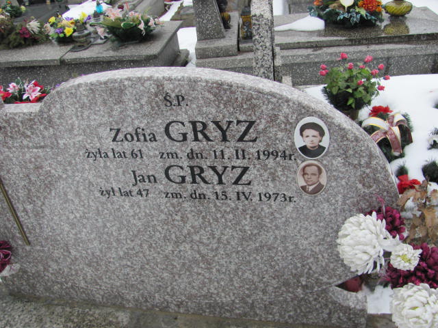 Zofia Gryz Mińsk Mazowiecki - Grobonet - Wyszukiwarka osób pochowanych