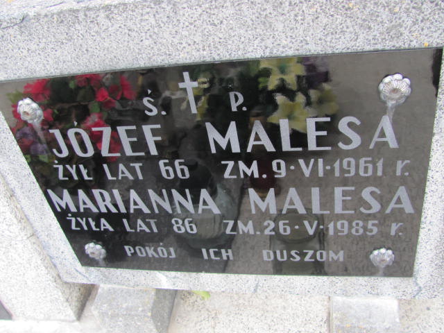 Józef Malesa Mińsk Mazowiecki - Grobonet - Wyszukiwarka osób pochowanych