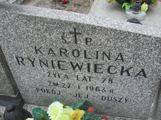 Karolina Ryniewiecka 1884 Mińsk Mazowiecki - Grobonet - Wyszukiwarka osób pochowanych