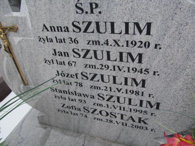Józef Szulim 1903 Mińsk Mazowiecki - Grobonet - Wyszukiwarka osób pochowanych