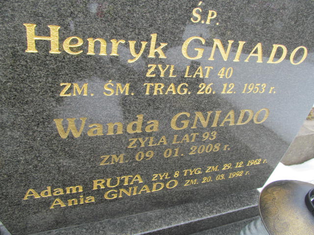 Ryszard Gniado 1951 Mińsk Mazowiecki - Grobonet - Wyszukiwarka osób pochowanych