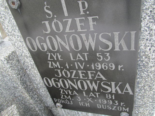 Józef Ogonowski 1916 Mińsk Mazowiecki - Grobonet - Wyszukiwarka osób pochowanych