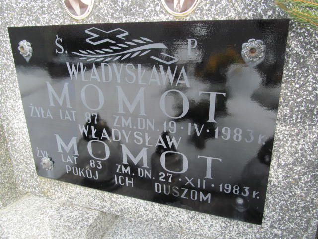 Władysława Momot 1896 Mińsk Mazowiecki - Grobonet - Wyszukiwarka osób pochowanych