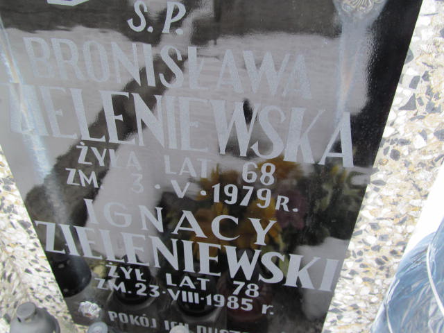 Bronisława Zieleniewska 1910 Mińsk Mazowiecki - Grobonet - Wyszukiwarka osób pochowanych