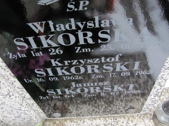 Krzysztof Sikorski 1962 Mińsk Mazowiecki - Grobonet - Wyszukiwarka osób pochowanych
