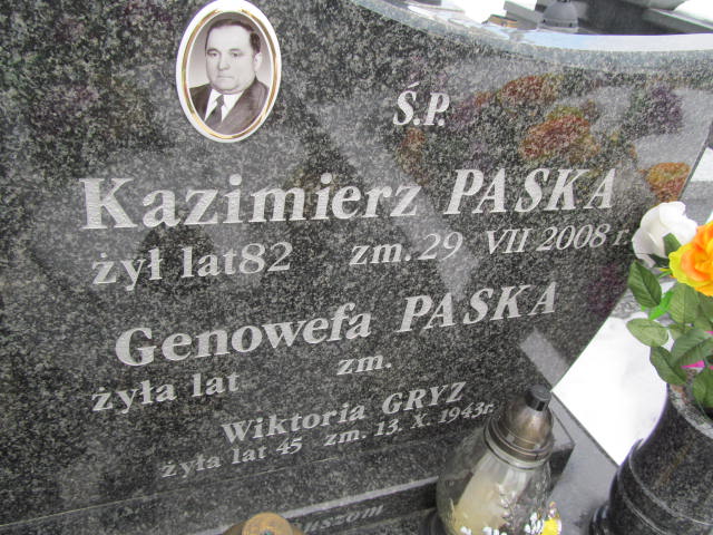 Genowefa Paska 1931 Mińsk Mazowiecki - Grobonet - Wyszukiwarka osób pochowanych