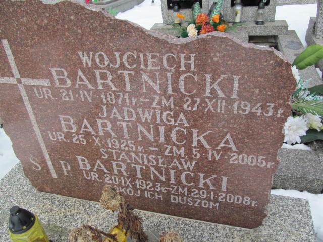 Jadwiga Bartnicka 1925 Mińsk Mazowiecki - Grobonet - Wyszukiwarka osób pochowanych